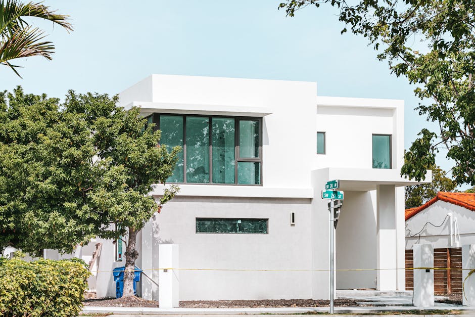 Explore this modern Miami residence with sleek lines and large glass windows.